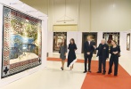 President Ilham Aliyev and family members become familiarized with the exhibition dedicated to the 90th anniversary of People’s Artist Tahir Salahov 