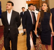 Vice-President of the Heydar Aliyev Foundation Leyla Aliyeva attends the AYOR conference in Saint Petersburg