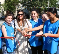 A backyard covering buildings with 2000 residents in Nasimi district is commissioned with participation of Leyla Aliyeva 