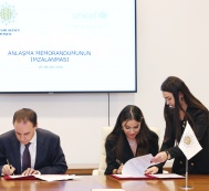 A Memorandum of Understanding is signed between the Heydar Aliyev Foundation and the UNICEF 