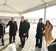 President Ilham Aliyev and First Lady Mehriban Aliyeva attend the inauguration of the Central Boulevard street in Baku White City