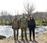 President Ilham Aliyev and first lady Mehriban Aliyeva visited Fuzuli, Zangilan, Lachin and Jabrayil districts