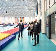 Ознакомление с условиями, созданными в новом тренировочном здании Национальной гимнастической арены 