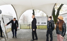 President Ilham Aliyev viewed repair and restoration work carried out in territory of “Yukhari Bash” National Historical-Architectural Reserve, Shaki