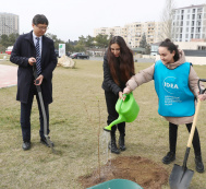 Vice-President of Heydar Aliyev Foundation Leyla Aliyeva attends Green Marathon 2023 tree-planting campaign
