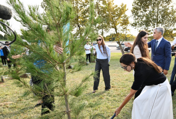 Tree-planting campaign held in “Ganjlik” park in Baku