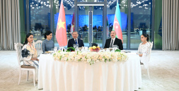 Prezident İlham Əliyevin adından Vyetnam Kommunist Partiyasının Mərkəzi Komitəsinin Baş katibinin şərəfinə dövlət ziyafəti verilib