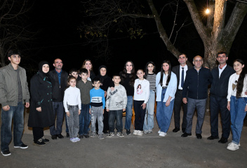 Leyla Aliyeva and Arzu Aliyeva visit family of National Hero Panjali Teymurov in Astara