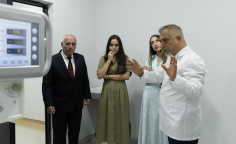 Leyla Əliyeva və Alena Əliyeva Lənkəran Dövlət Universitetinin nəzdində yaradılmış Baytarlıq Klinikası ilə tanış olublar