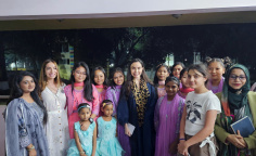 Leyla Aliyeva and Arzu Aliyeva visit orphanage in Dhaka