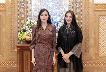 Вице-президент Фонда Гейдара Алиева Лейла Алиева встретилась в Маскате с первой леди Омана