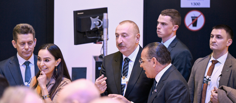 President Ilham Aliyev participated in panel session as part of World Economic Forum
