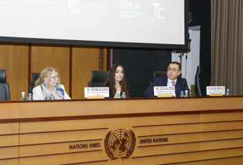 Leyla Əliyevanın iştirakı ilə Cenevrədə Xəzər dənizinin ekoloji problemləri müzakirə olunub