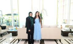 Leyla Əliyeva Əbu-Dabidə əfqanıstanlı qadın hüquqları fəalı və tədqiqatçısı Zarqa Yaftalı ilə görüşüb