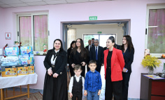 Leyla Əliyeva Tiranada “Hannah və Rosafa” uşaq evini və "Mother Teresa" Universitet Xəstəxana Mərkəzini ziyarət edib