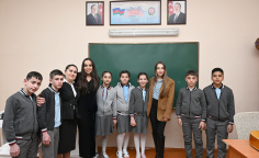 Leyla Əliyeva və Alena Əliyeva Quba şəhərində internat tipli ümumtəhsil məktəbini və STEAM mərkəzini ziyarət ediblər