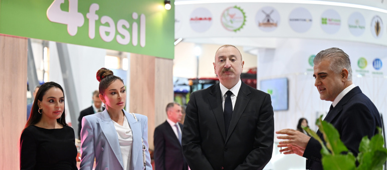 Prezident İlham Əliyev 19-cu “Caspian Agro Week” və 31-ci “InterFood Azerbaijan” sərgiləri ilə tanış olub
