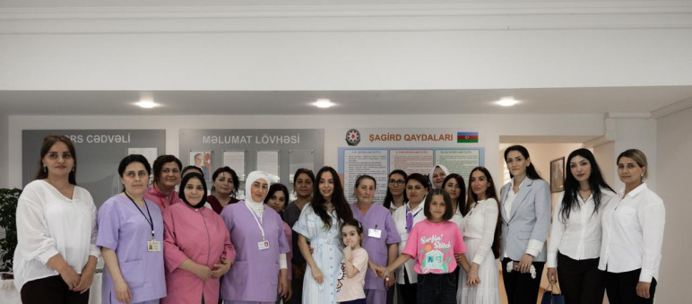 Leyla Əliyeva və Arzu Əliyeva Lənkəranda uşaq evini ziyarət ediblər