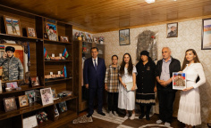 Leyla Əliyeva və Arzu Əliyeva Lənkəranda şəhid ailəsini ziyarət ediblər