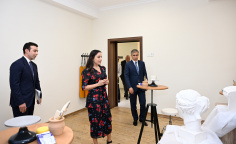 Leyla Əliyeva Şəki Şəhər İncəsənət Məktəbində olub