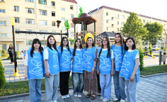 Yevlaxda abadlaşdırılmış məhəllə Leyla Əliyevanın iştirakı ilə sakinlərin istifadəsinə verilib