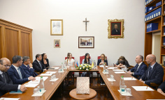 Romada Leyla Əliyeva ilə Müqəddəs Arxeologiya üzrə Pontifik Komissiyanın katibinin görüşü olub