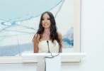Leyla Aliyeva attends the AfroVision exhibition of contemporary art from Africa