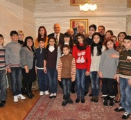 A meeting with participants of the art exhibition “Children and War” was held at the Embassy of Azerbaijan in Russia