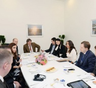  Vice-president of the Heydar Aliyev Foundation Leyla Aliyeva meets Russia’s influential mass media representatives