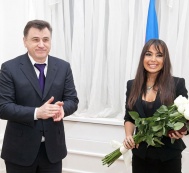 Leyla Aliyeva is decorated with “For Services to the Volgograd Region” Medal