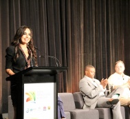  Leyla Aliyeva delivers a speech at a plenary session of the World Parks Congresses and holds a series of bilateral meetings