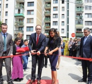 Лейла Алиева приняла участие в церемонии открытия центра для незрячих и слабовидящих детей и молодежи в Сараево