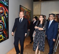  Leyla Aliyeva attends inauguration of two exhibitions in the Azerbaijani pavilion within the framework of the 56th Venice Biennale