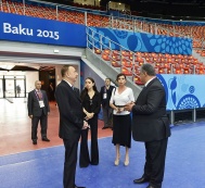  Президент Ильхам Алиев ознакомился с условиями, созданными в Baku Crystal Hаll, где пройдут соревнования I Европейских игр по нескольким видам спорта