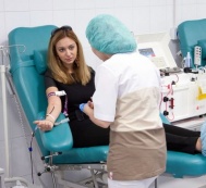  A blood-donation action entitled “Blood has no nationality” takes place in Moscow following Leyla Aliyeva’s initiative