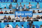 Prezident İlham Əliyev və xanımı Mehriban Əliyeva birinci Avropa Oyunları çərçivəsində taekvondo yarışlarını izləyiblər