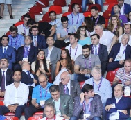  Leyla Aliyeva watches boxing competitions in the framework of the 1st European Games