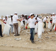  Cleaning action takes place on the Buzovna Beach with participation of volunteers 