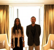 Founder and head of IDEA Public Union  Leyla Aliyeva meets specialist of the Blue Marine Foundation Rory Moore  