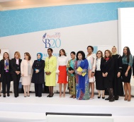  President of the Heydar Aliyev Foundation Mehriban Aliyeva and the Foundation’s Vice-president Leyla Aliyeva participate in the joint session “Business-20/Women-20” 