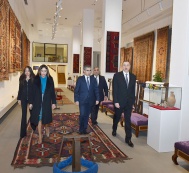  Президент Ильхам Алиев и члены его семьи приняли участие в церемонии открытия Центра культуры и эко-парка в поселке Зиря