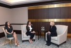 Mehriban Aliyeva meets Latvia’s former First Lady Lilita Zatlere