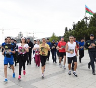 Leyla Aliyeva participates in “Baku Marathon 2016”