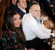 Leyla Aliyeva attends a presentation by Har HaZeitim Committee in London 