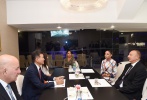 President Ilham Aliyev and family members meet FIDE President Kirsan Ilyumjinov  