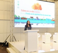 Leyla Aliyeva attends an event dedicated to the World Food Day at the Heydar Aliyev Center 