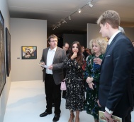 Leyla Aliyeva attends the inauguration of a solo exhibition of Alexei Begov entitled “Earth and Sky” 